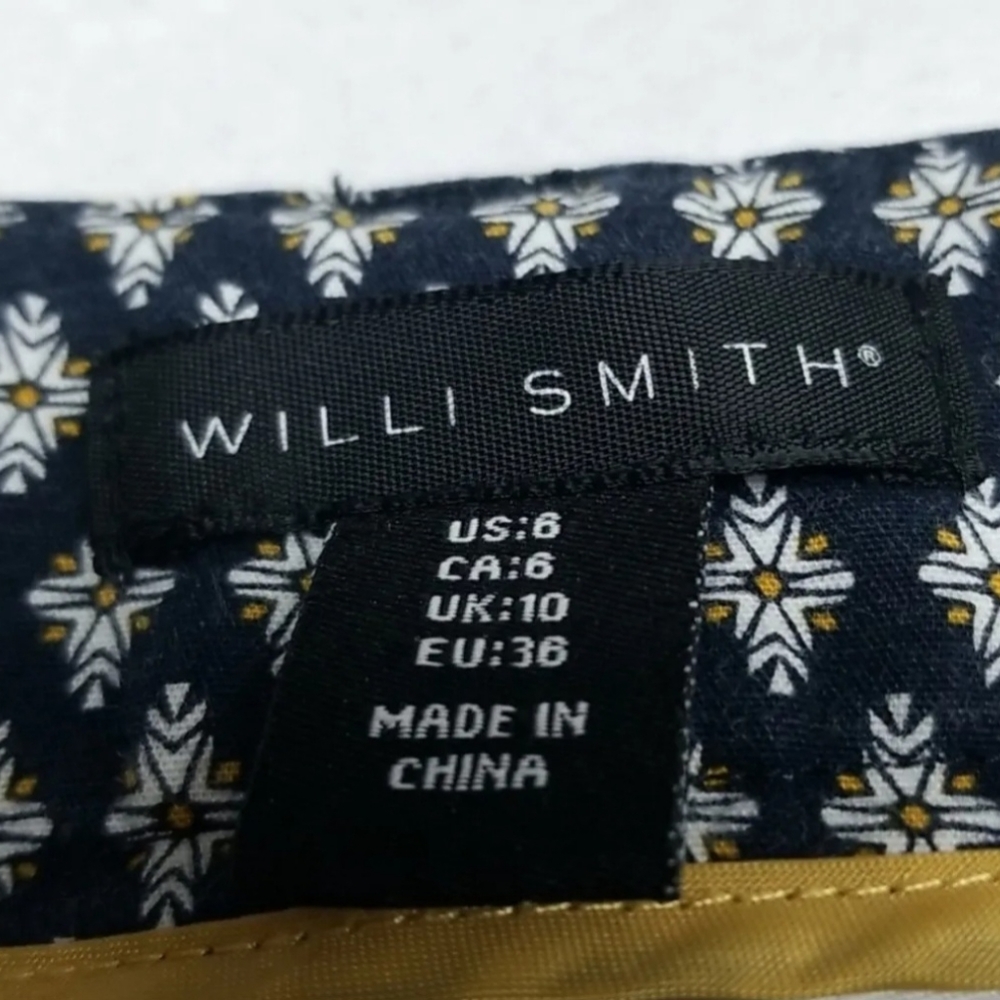 Womens Pants Willi Smith Size 6 (32 x 26) Diamond Floral Pattern - Picture 3 of 14